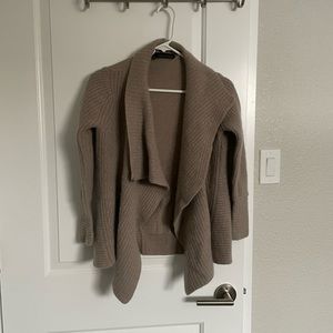 Cashmere open cardigan sweater